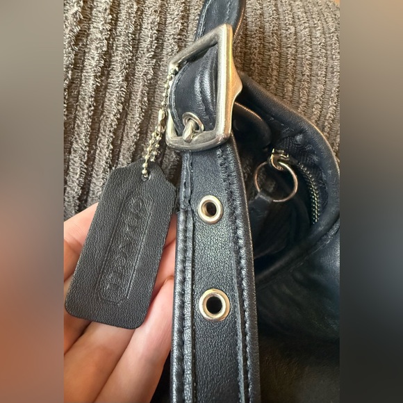 VTG Coach Legacy Charcoal Leather Shoulder Bag with Silver Hardware D1D-9058 - Picture 3 of 16